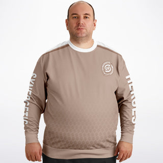 Mens Athletic Plus-size Sweatshirt - Taupe Stone