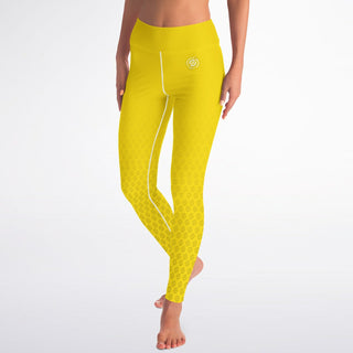 Yoga Leggings - Yellow Sun - Synergetic Heroes