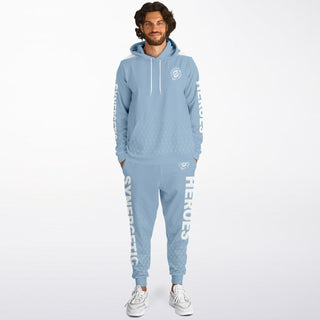 Mens Lettered Hoodie & Jogger - Angel Blue - Synergetic Heroes