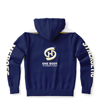 Mens Zip-Up Hoodie - Midnight Blue - Synergetic Heroes