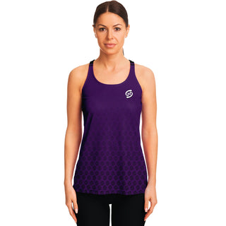 Flowy Racerback Tank Top - Purple Shield