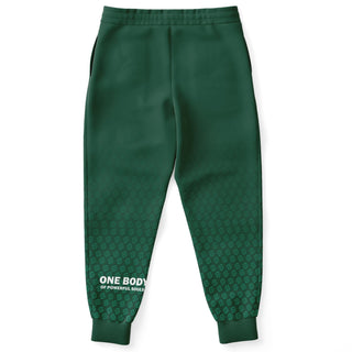 Mens Lettered Jogger - Emerald Green - Synergetic Heroes