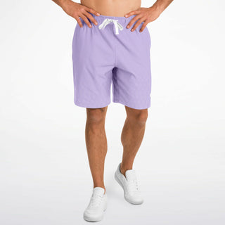 Mens Athletic Long Shorts - Lavender Mist