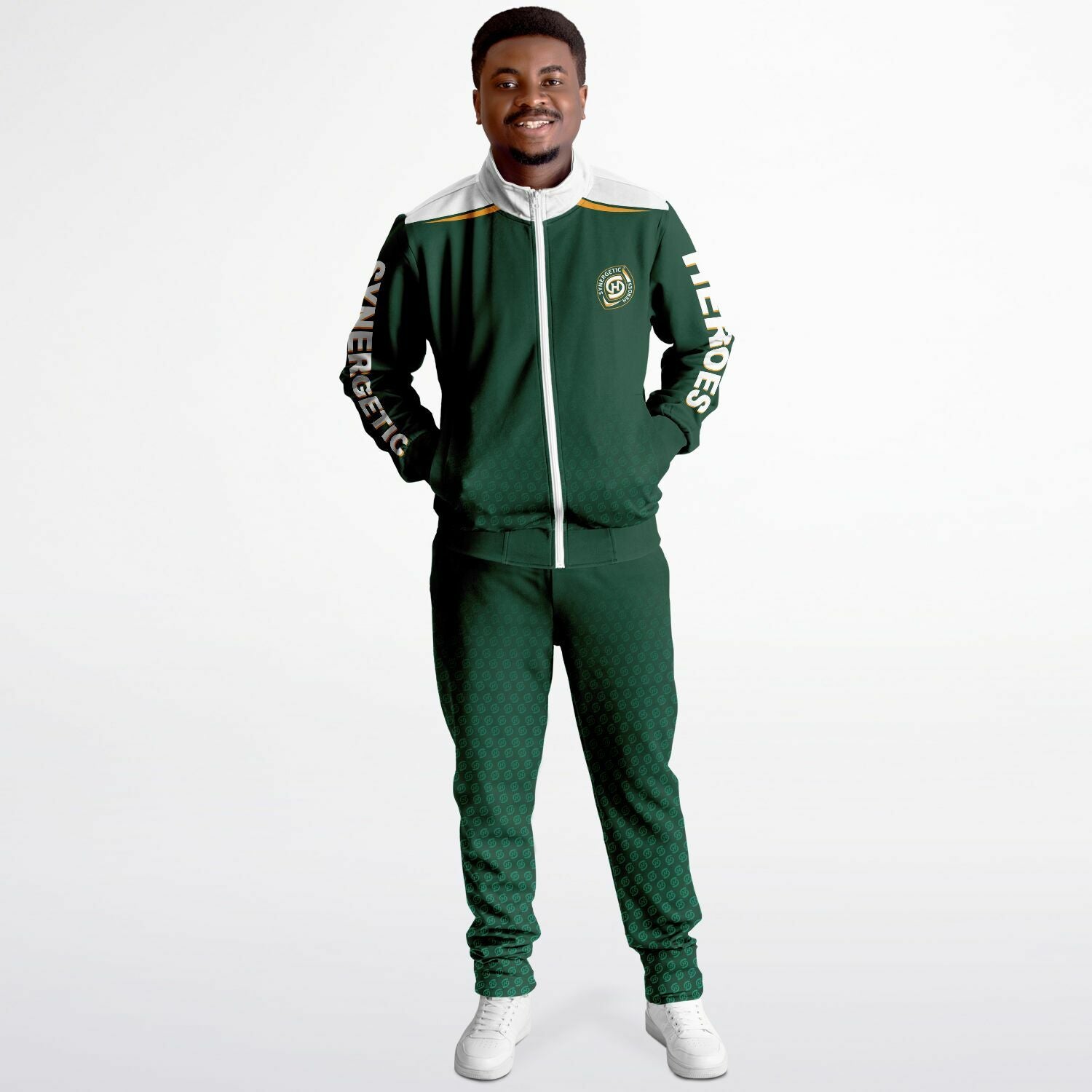 Emerald green tracksuit fashion