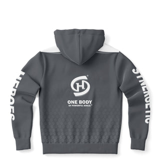 Mens Zip-Up Hoodie - Shadow Gray - Synergetic Heroes