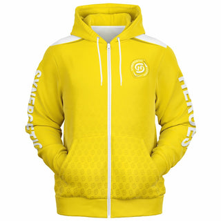Mens Zip-Up Hoodie - Yellow Sun