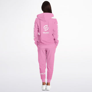 Womens Lettered Ziphoodie & Jogger - Soft Rose - Synergetic Heroes