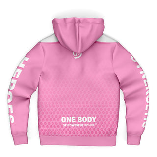 Womens Microfleece Ziphoodie - Soft Rose - Synergetic Heroes