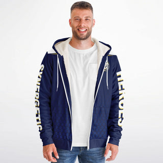 Mens Microfleece Ziphoodie - Midnight Blue - Synergetic Heroes