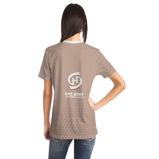 Womens T-Shirt - Taupe Stone - Synergetic Heroes