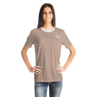 Womens T-Shirt - Taupe Stone - Synergetic Heroes