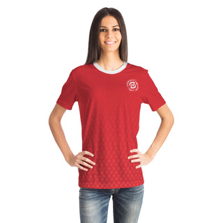 Womens T-Shirt - Fire Red - Synergetic Heroes