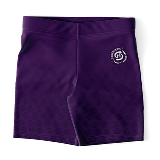 Legging Shorts - Purple Shield