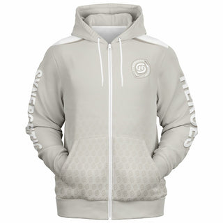 Womens Zip-Up Hoodie - Jade White