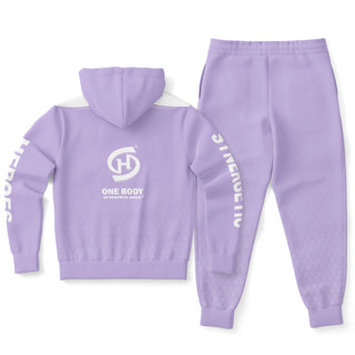 Womens Ziphoodie & Jogger - Lavender Mist - Synergetic Heroes