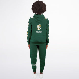 Womens Lettered Ziphoodie & Jogger - Emerald Green - Synergetic Heroes