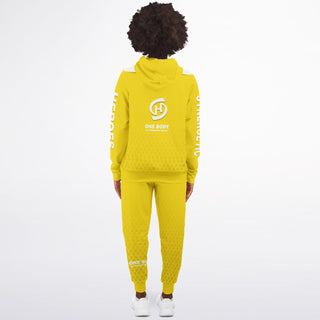 Womens Lettered Ziphoodie & Jogger - Yellow Sun - Synergetic Heroes