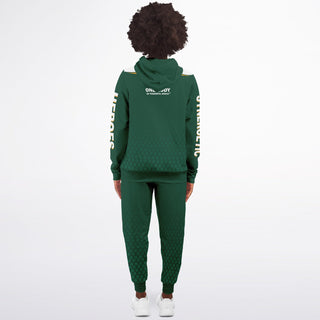Womens Ziphoodie & Emblem Jogger - Emerald Green