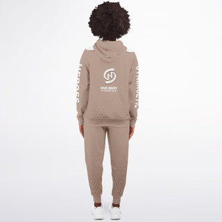 Womens Ziphoodie & Jogger - Taupe Stone - Synergetic Heroes