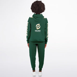 Womens Ziphoodie & Jogger - Emerald Green - Synergetic Heroes