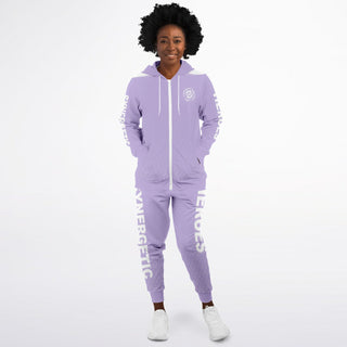 Womens Lettered Ziphoodie & Jogger - Lavender Mist - Synergetic Heroes