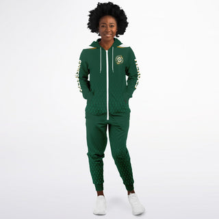 Womens Ziphoodie & Jogger - Emerald Green - Synergetic Heroes