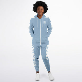 Womens Lettered Ziphoodie & Jogger - Angel Blue - Synergetic Heroes