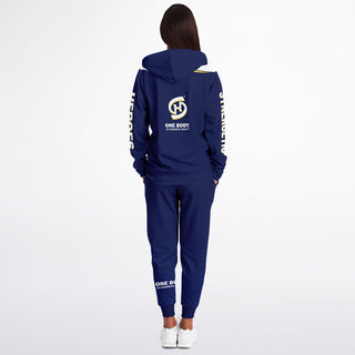 Womens Ziphoodie & Lettered Jogger - Midnight Blue