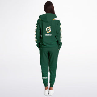 Womens Lettered Ziphoodie & Jogger - Emerald Green - Synergetic Heroes