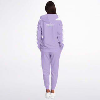 Womens Ziphoodie & Emblem Jogger - Lavender Mist