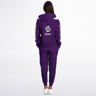 Womens Ziphoodie & Jogger - Purple Shield