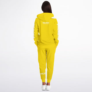 Womens Ziphoodie & Lettered Jogger - Yellow Sun