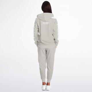 Womens Ziphoodie & Emblem Jogger - Jade White
