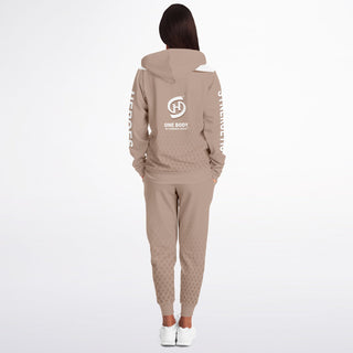 Womens Ziphoodie & Jogger - Taupe Stone - Synergetic Heroes