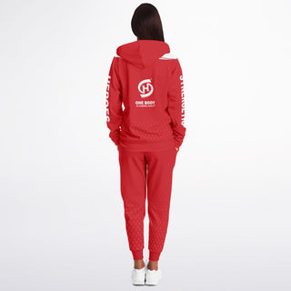 Womens Ziphoodie & Jogger - Fire Red - Synergetic Heroes