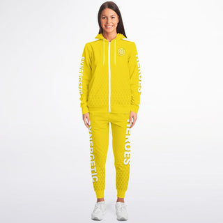 Womens Lettered Ziphoodie & Jogger - Yellow Sun - Synergetic Heroes