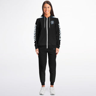 Womens Ziphoodie & Jogger - Obsidian Black - Synergetic Heroes