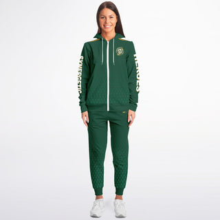 Womens Ziphoodie & Jogger - Emerald Green - Synergetic Heroes