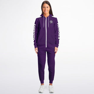 Womens Ziphoodie & Jogger - Purple Shield