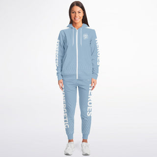 Womens Lettered Ziphoodie & Jogger - Angel Blue - Synergetic Heroes