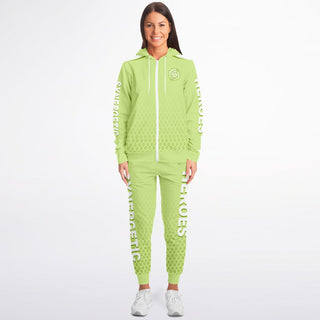 Womens Lettered Ziphoodie & Jogger - Harmony Green - Synergetic Heroes