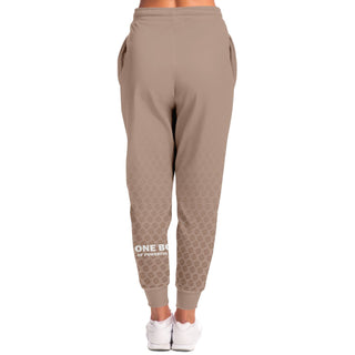 Womens Lettered Jogger - Taupe Stone - Synergetic Heroes