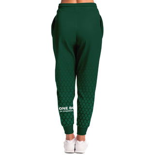 Womens Lettered Jogger - Emerald Green - Synergetic Heroes