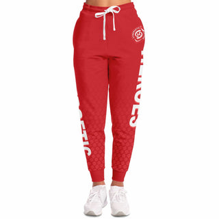 Womens Lettered Jogger - Fire Red - Synergetic Heroes