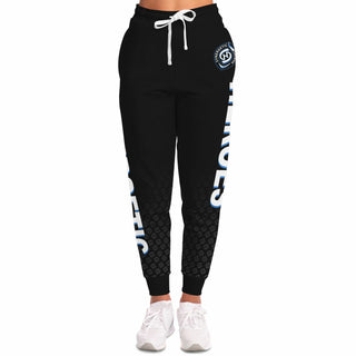 Womens Lettered Jogger - Obsidian Black - Synergetic Heroes