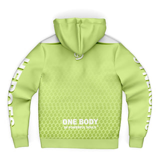 Womens Microfleece Ziphoodie - Harmony Green - Synergetic Heroes