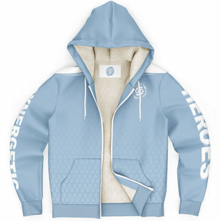 Womens Microfleece Ziphoodie - Angel Blue - Synergetic Heroes