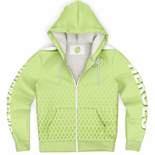 Womens Microfleece Ziphoodie - Harmony Green - Synergetic Heroes