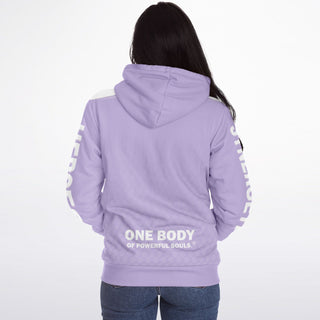 Womens Microfleece Ziphoodie - Lavender Mist - Synergetic Heroes