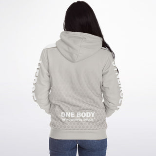 Womens Microfleece Ziphoodie - Jade White - Synergetic Heroes